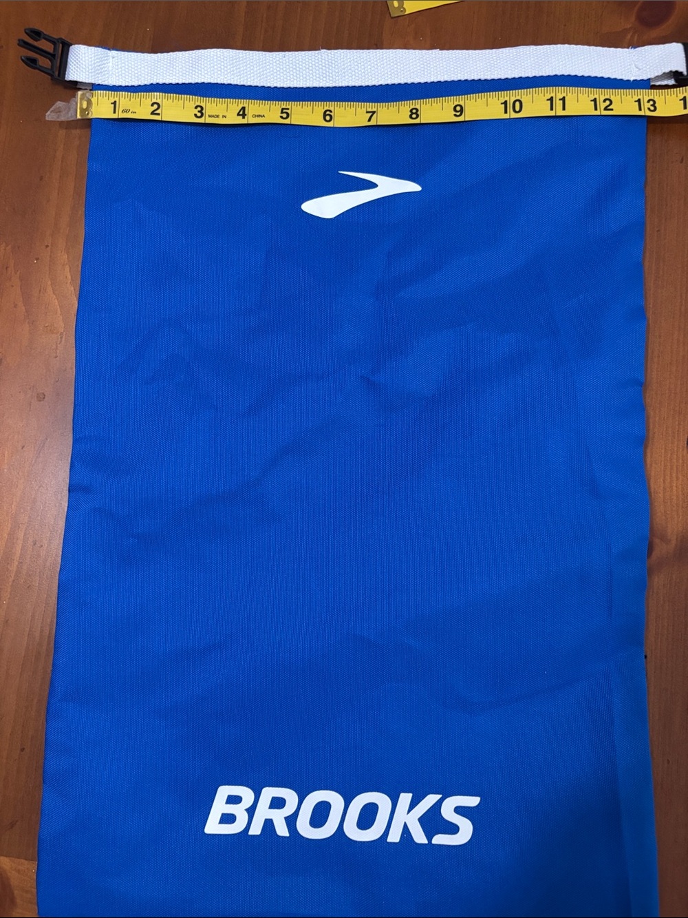 Brooks Blue Drawstring Shoe Bag with White Trim - Picture 3 of 3